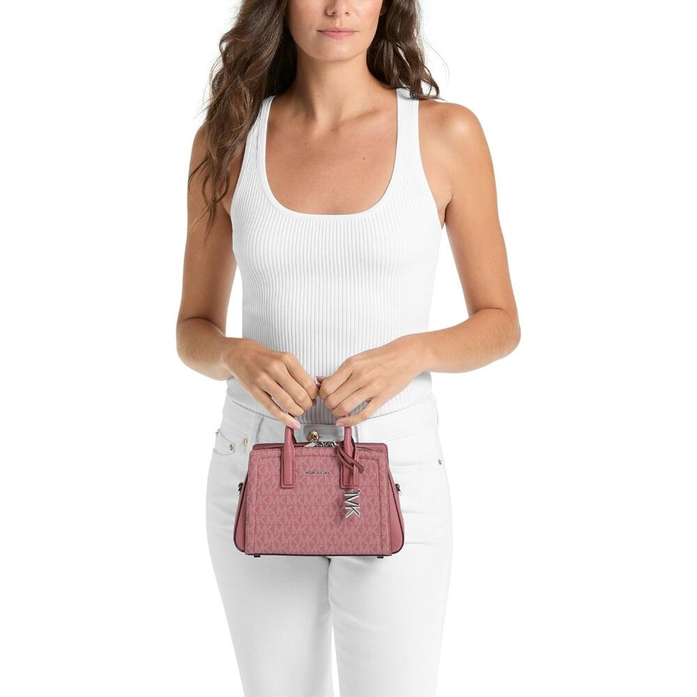 Women's Rosewood Imported Leather Laila Extra Small Cross body Bag - Picture 4 of 5